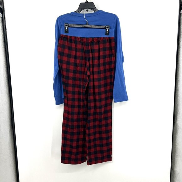 NWOT L.L. Bean Woman's 100% Cotton Camp PJ Pajama Set Blue Red Plaid Sz XS $55 - Picture 4 of 6